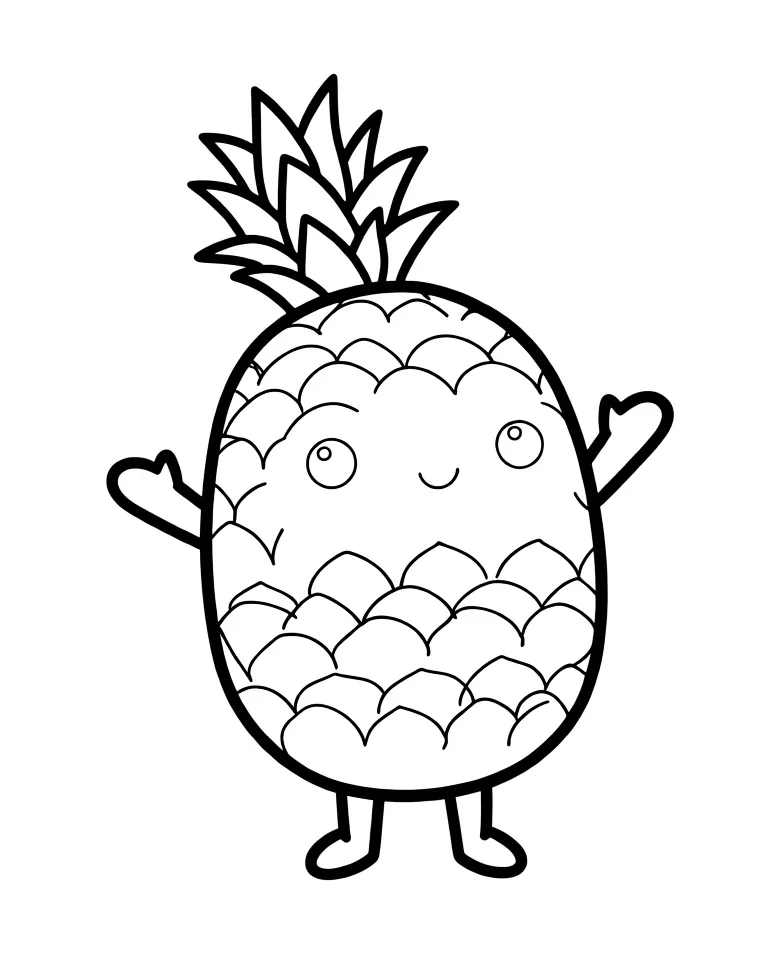 Раскраска – Ананасик