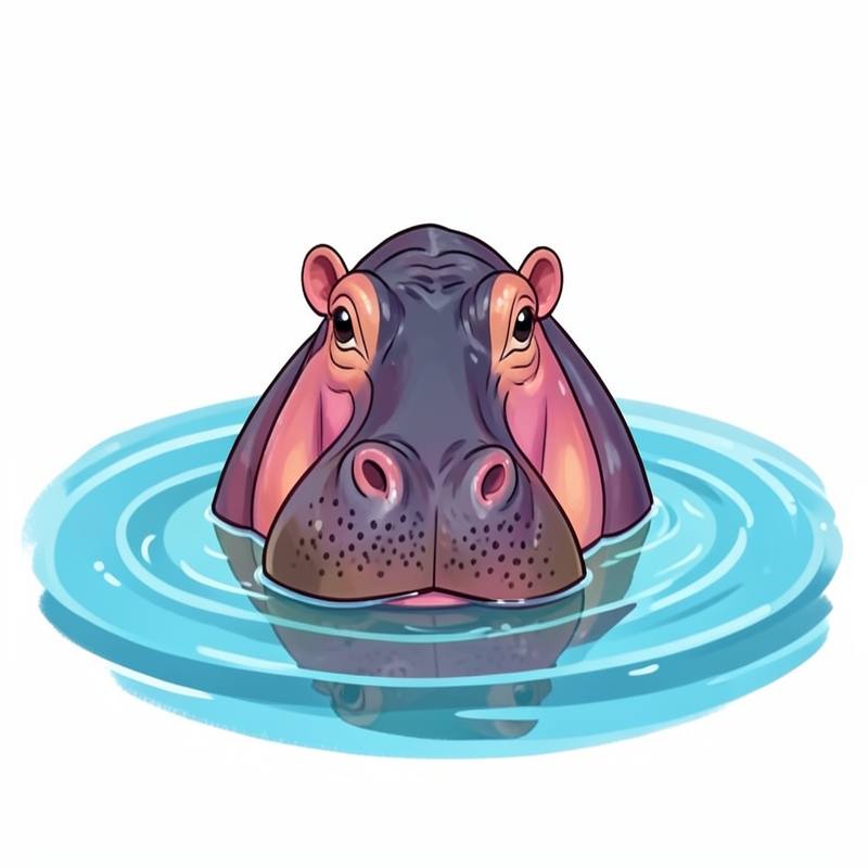 Раскраски – Бегемот