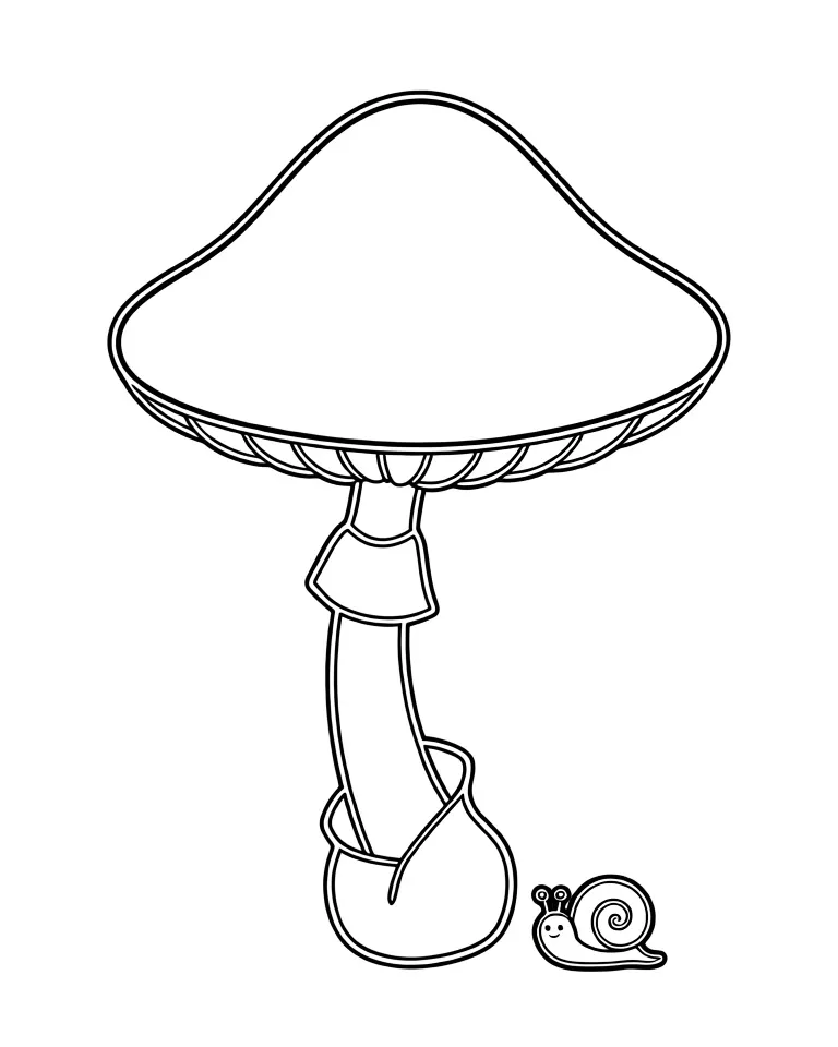 Раскраска – Бледная поганка
