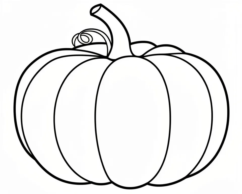 Раскраска – Большая тыква