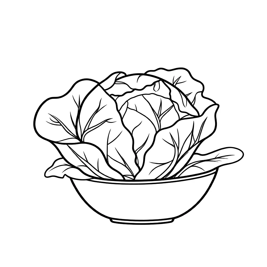 Раскраска – Большой кочан капусты