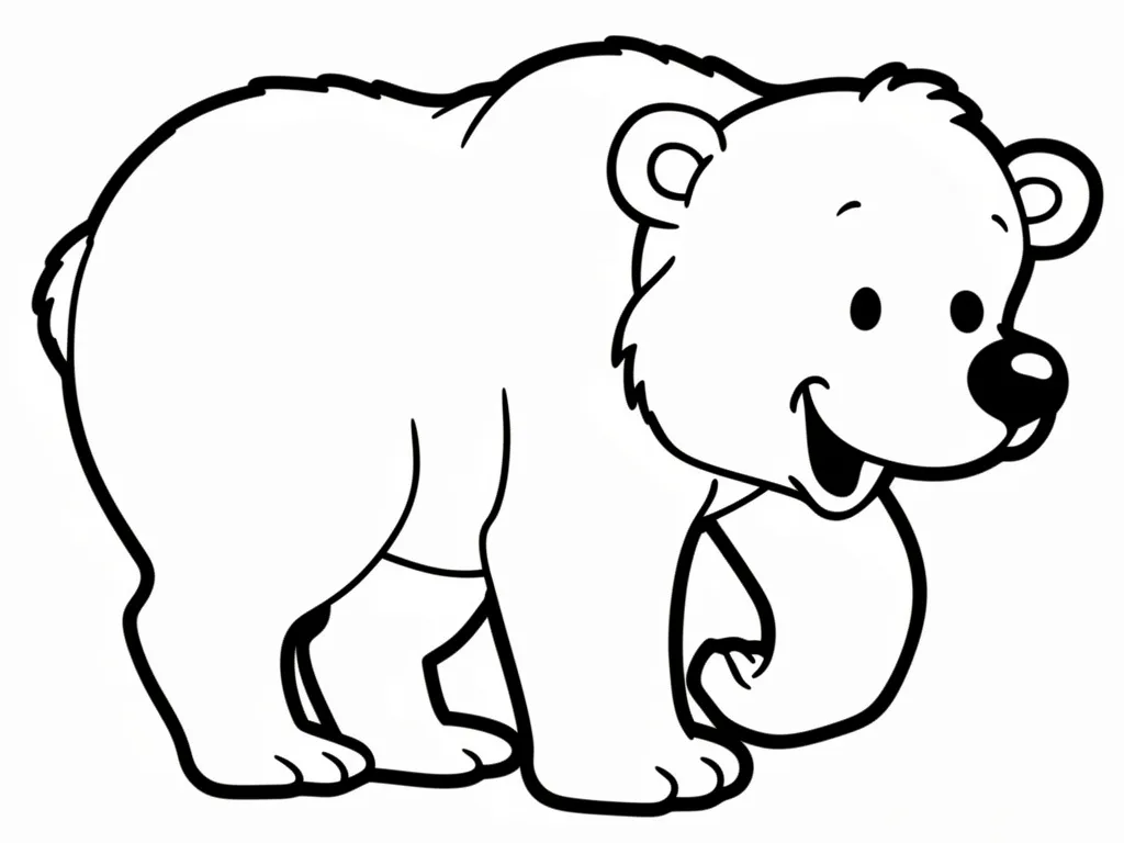Раскраска – Бурый мишка