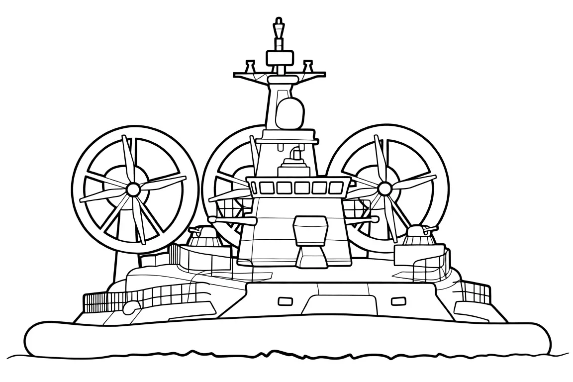 Раскраска – Десантный корабль Евгений Кочешков