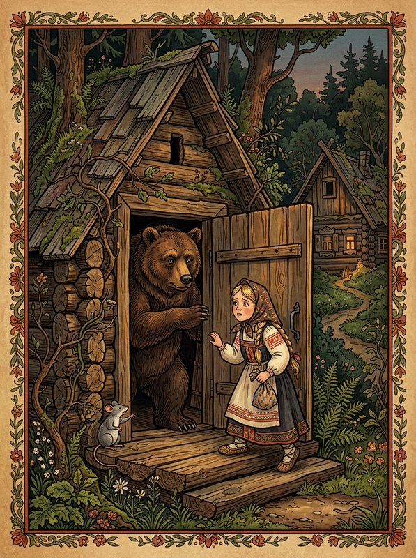 Девушка и медведь