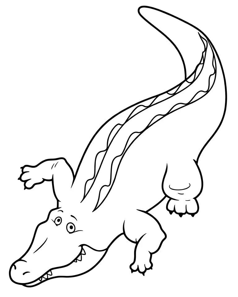 Раскраска – Добрый крокодил