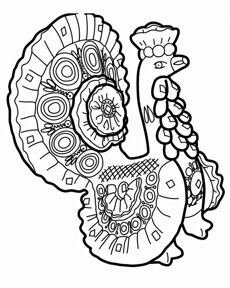 Раскраска – Дымковский петушок