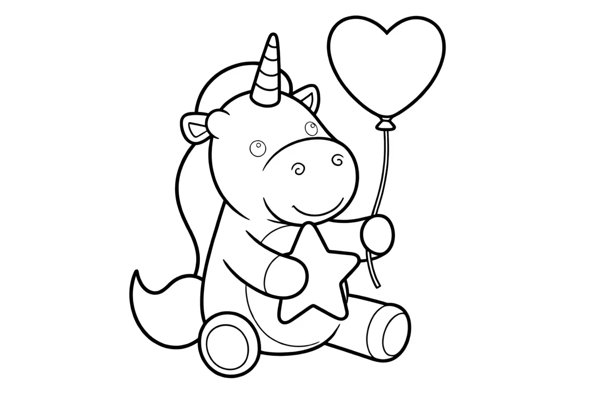 Раскраска – Единорог игрушка Гадкий Я