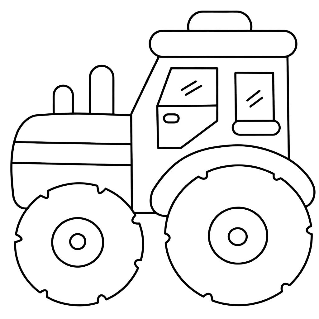 Раскраска – Фермерский трактор