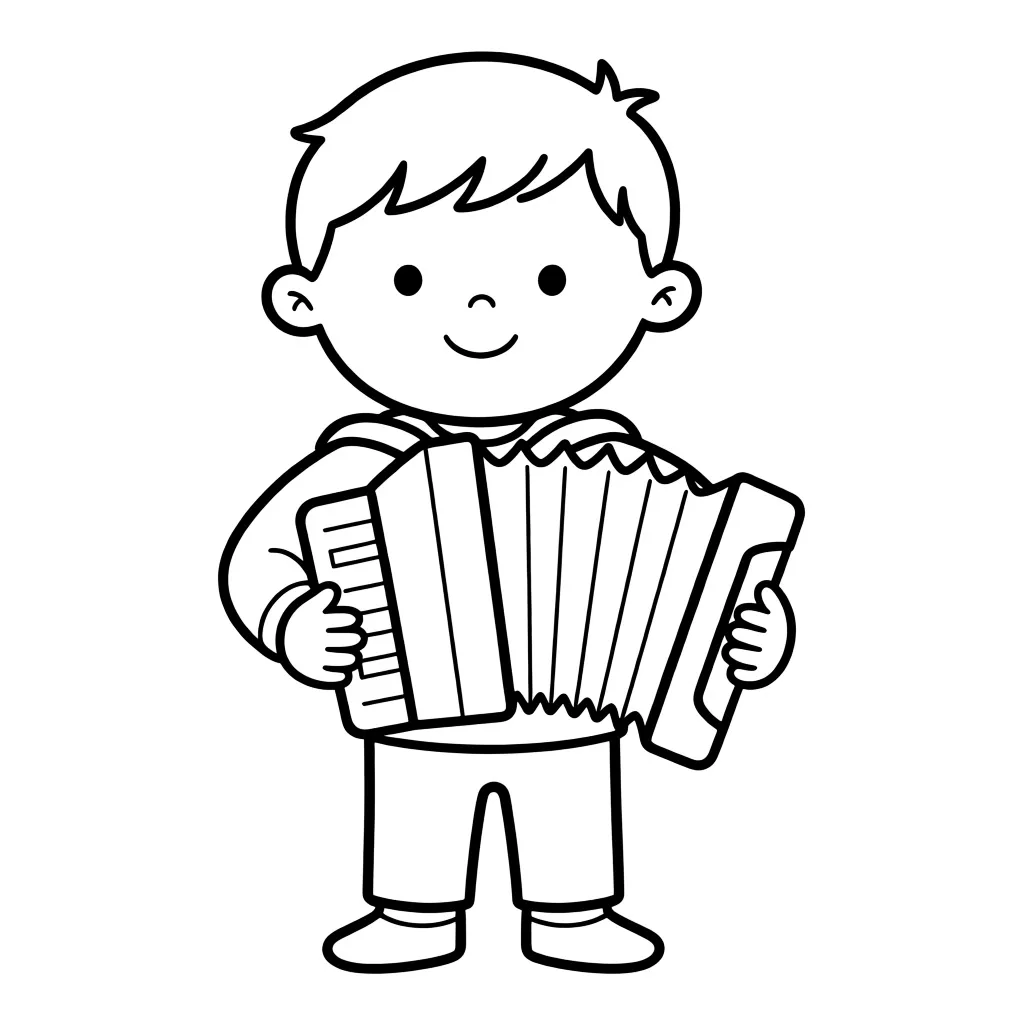 Раскраска – Гармошка