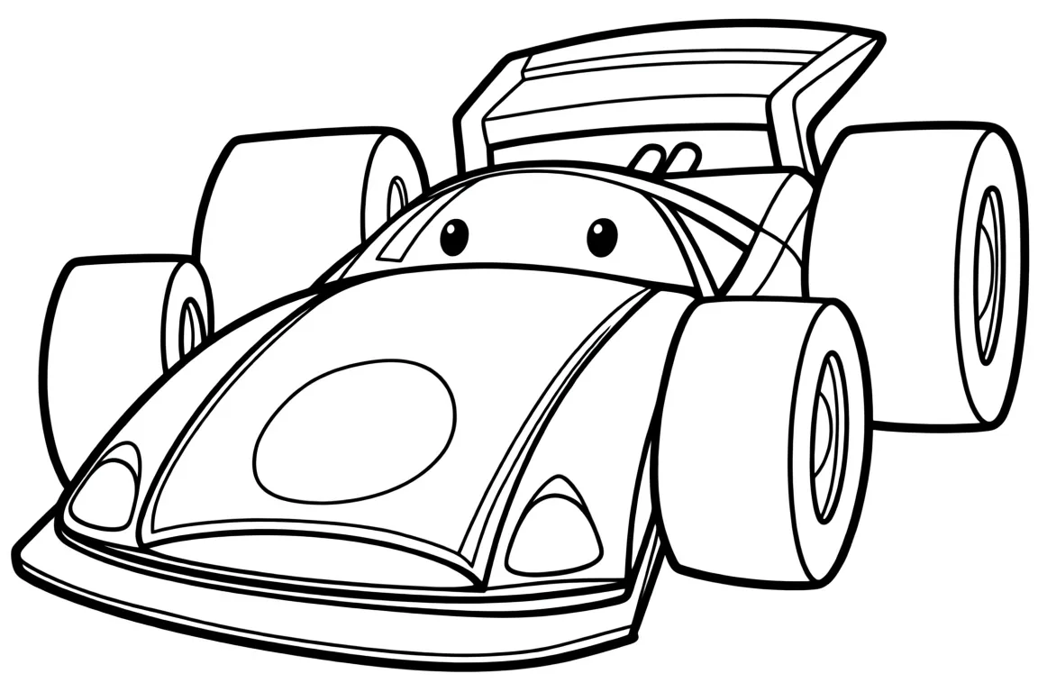 Раскраска – Гоночный болид