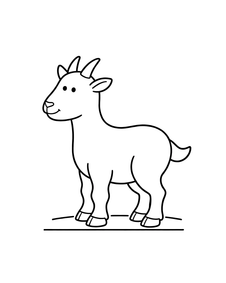 Раскраска – Горный козлик