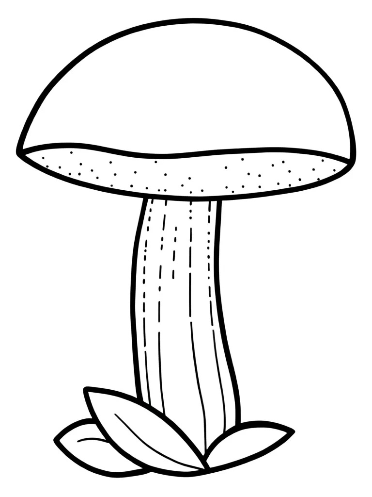 Раскраска – Гриб подберезовик