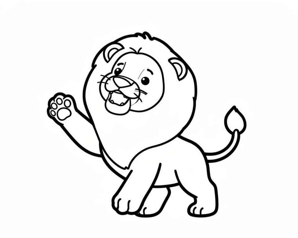 Раскраска – Грозный лев