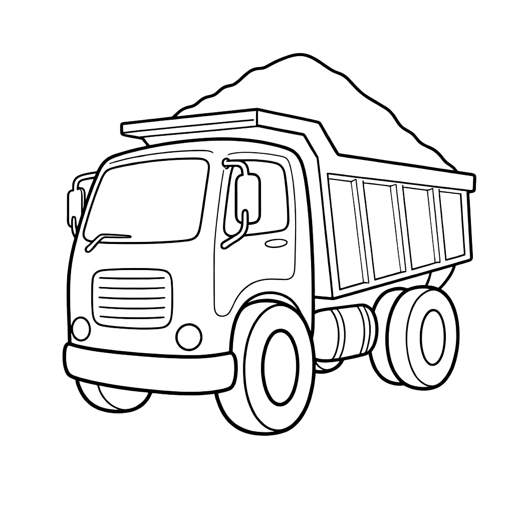 Раскраска – Груженый самосвал