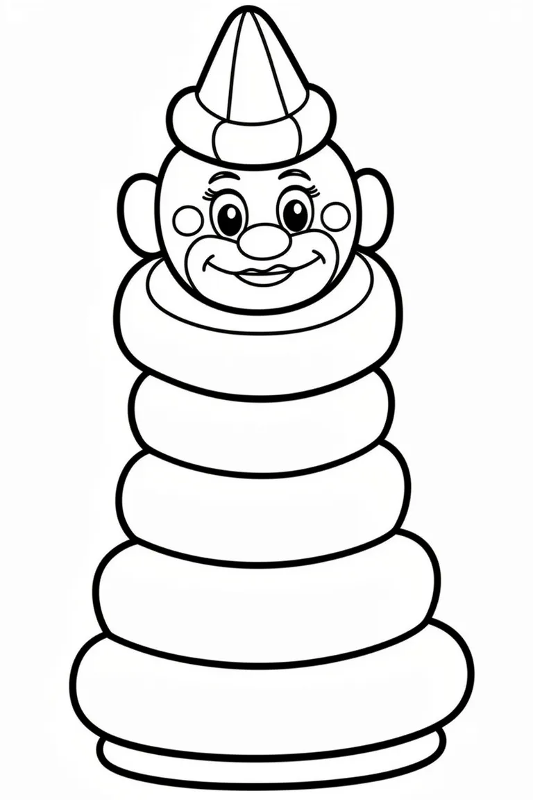 Раскраска – Игрушечная пирамидка