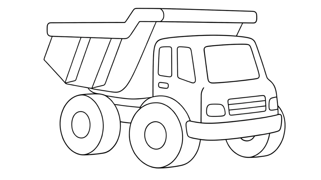 Раскраска – Игрушечный грузовик