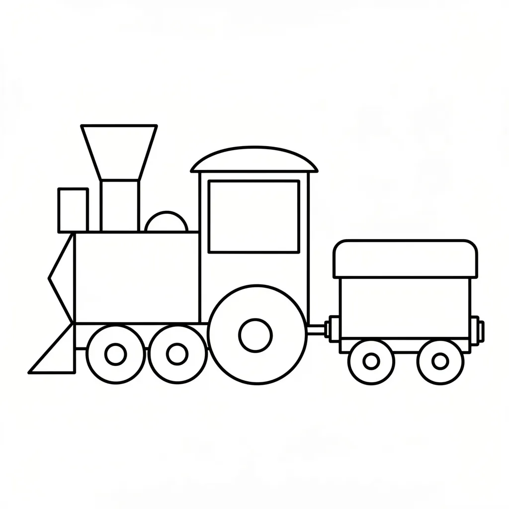 Раскраска – Игрушечный поезд