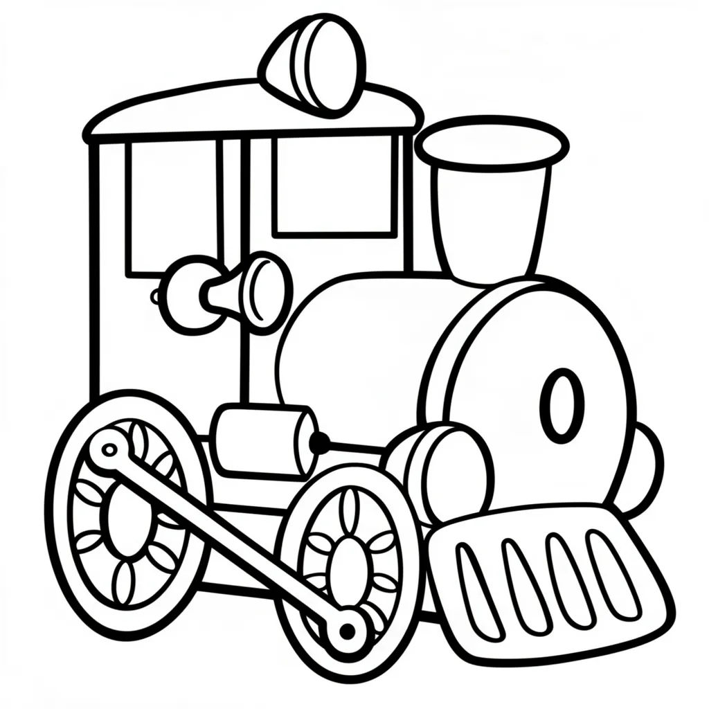 Раскраска – Игрушка паровозик