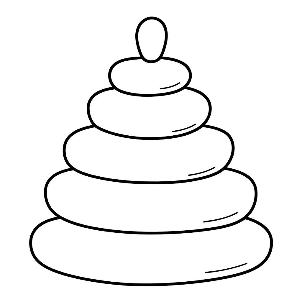 Раскраска – Игрушка пирамидка