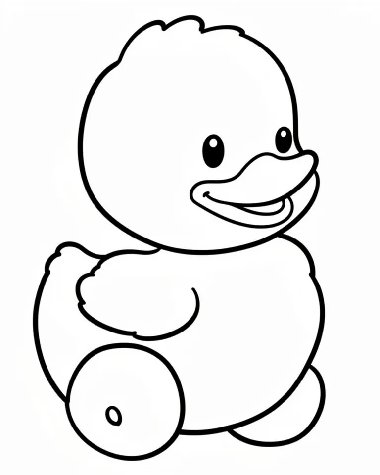 Раскраска – Игрушка утенок