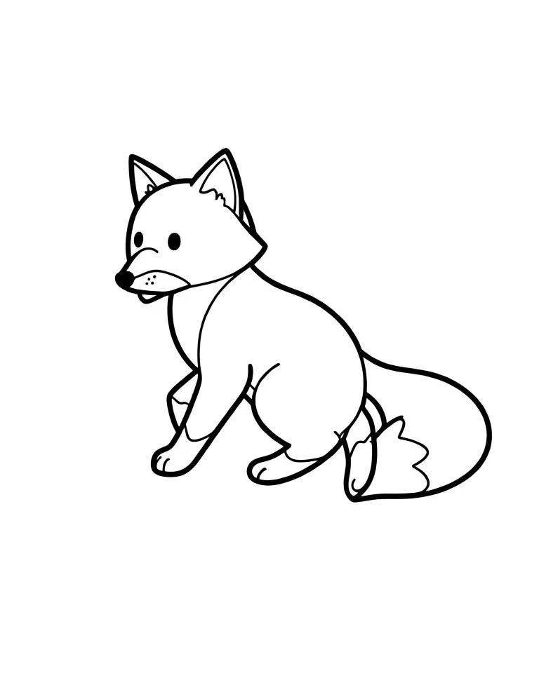 Раскраска – Хитрая лиса