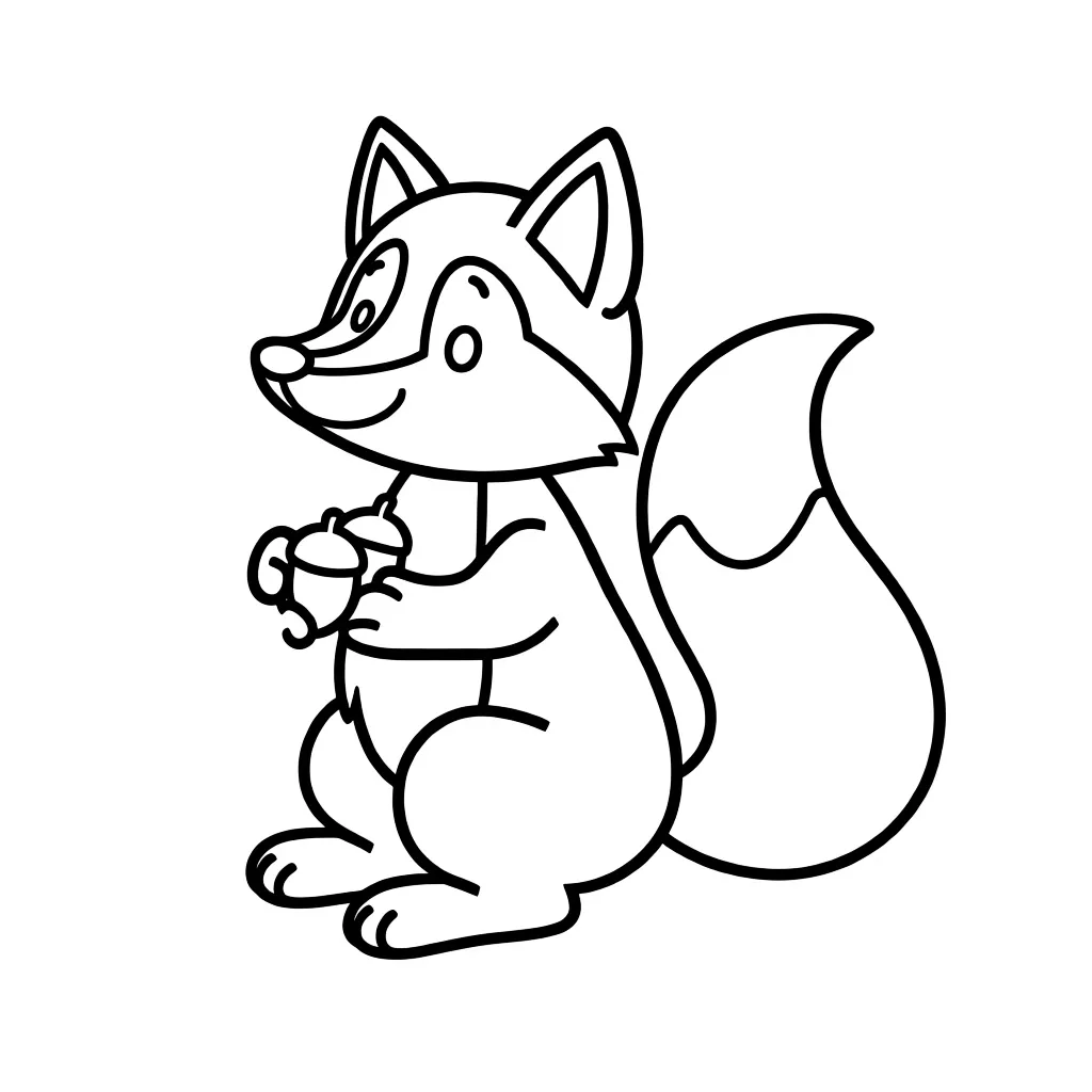 Раскраска – Хитрая лисичка