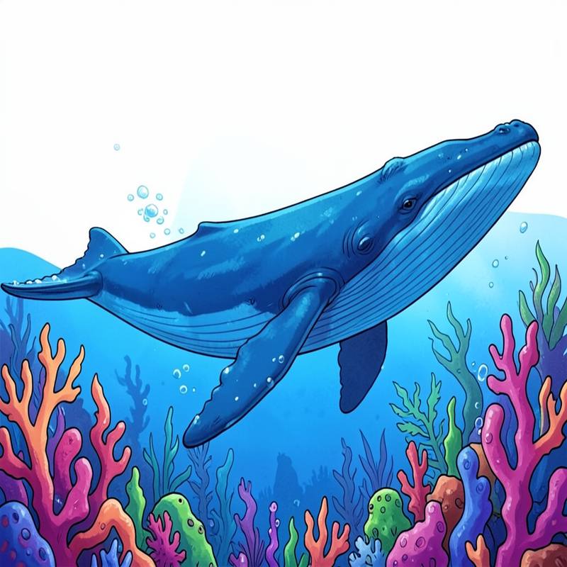 Раскраски – Кит