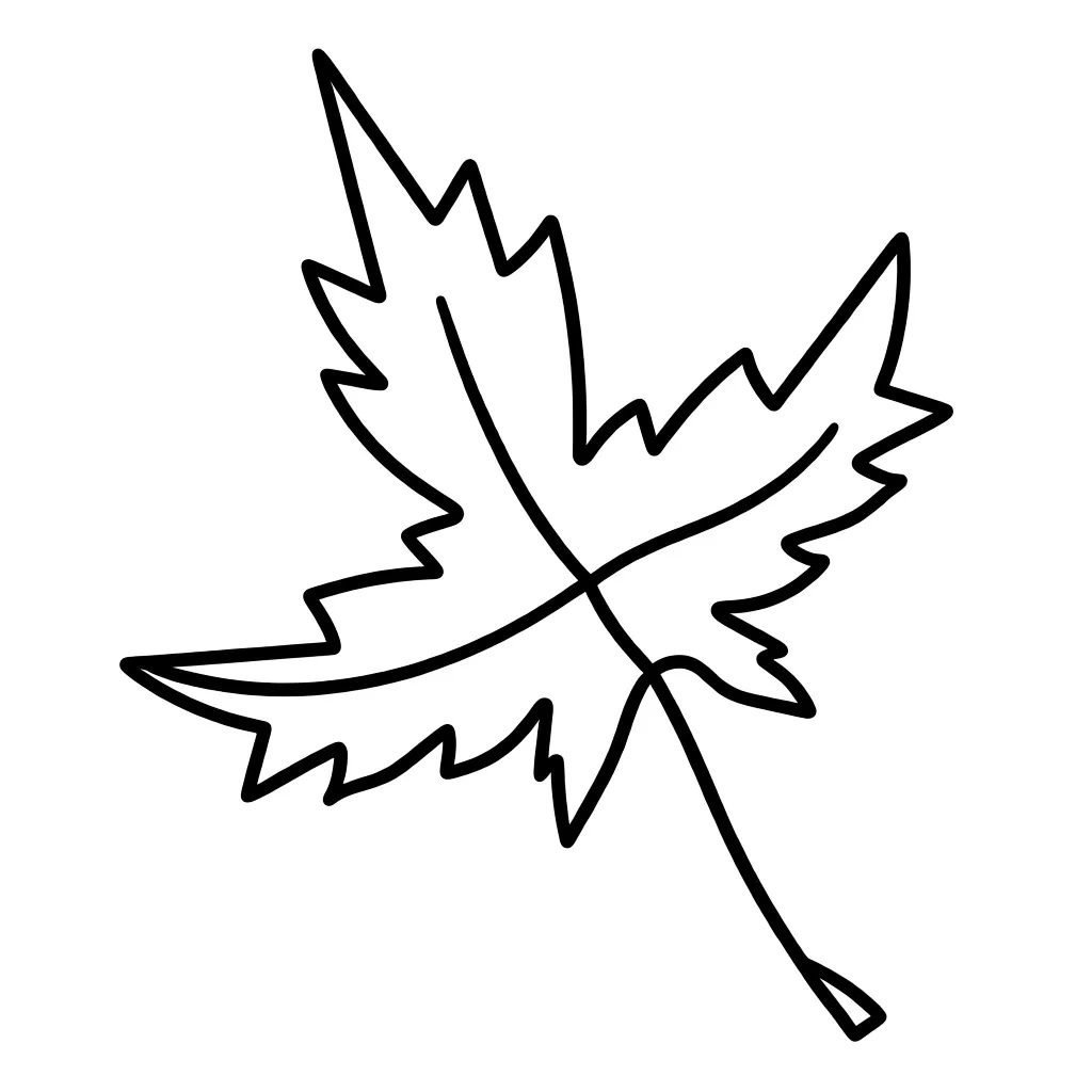 Раскраска – Кленовый листок