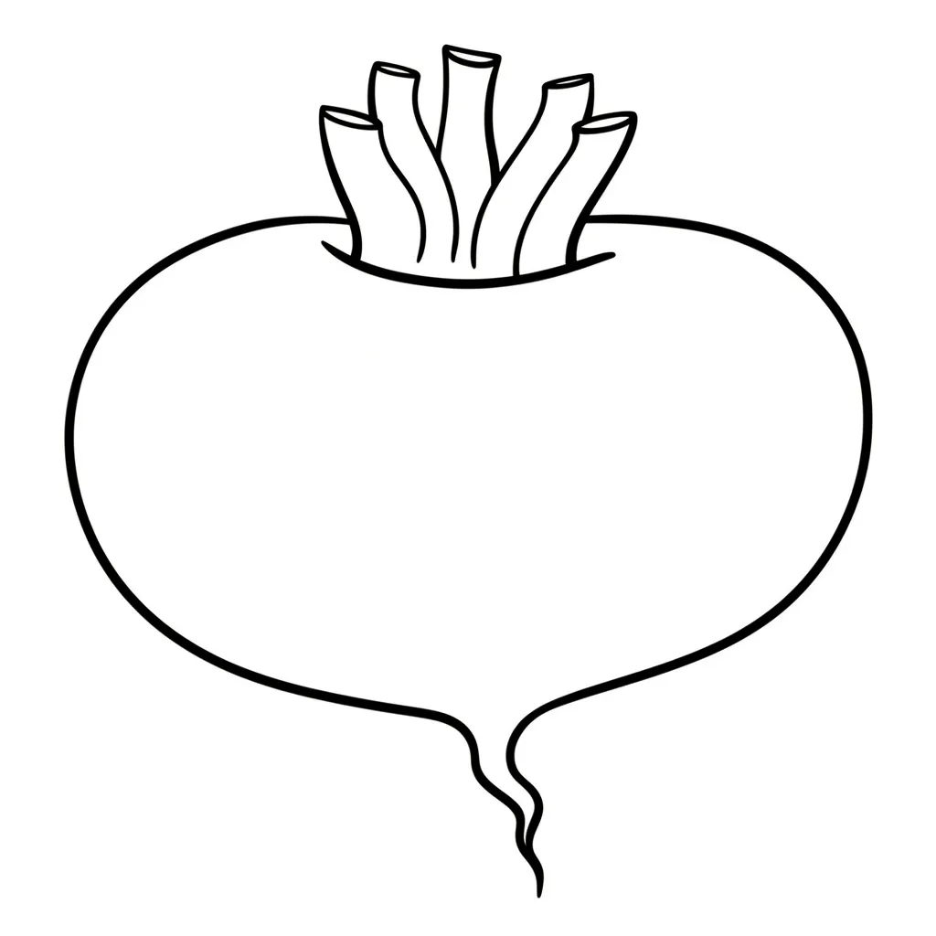 Раскраска – Клубень репы