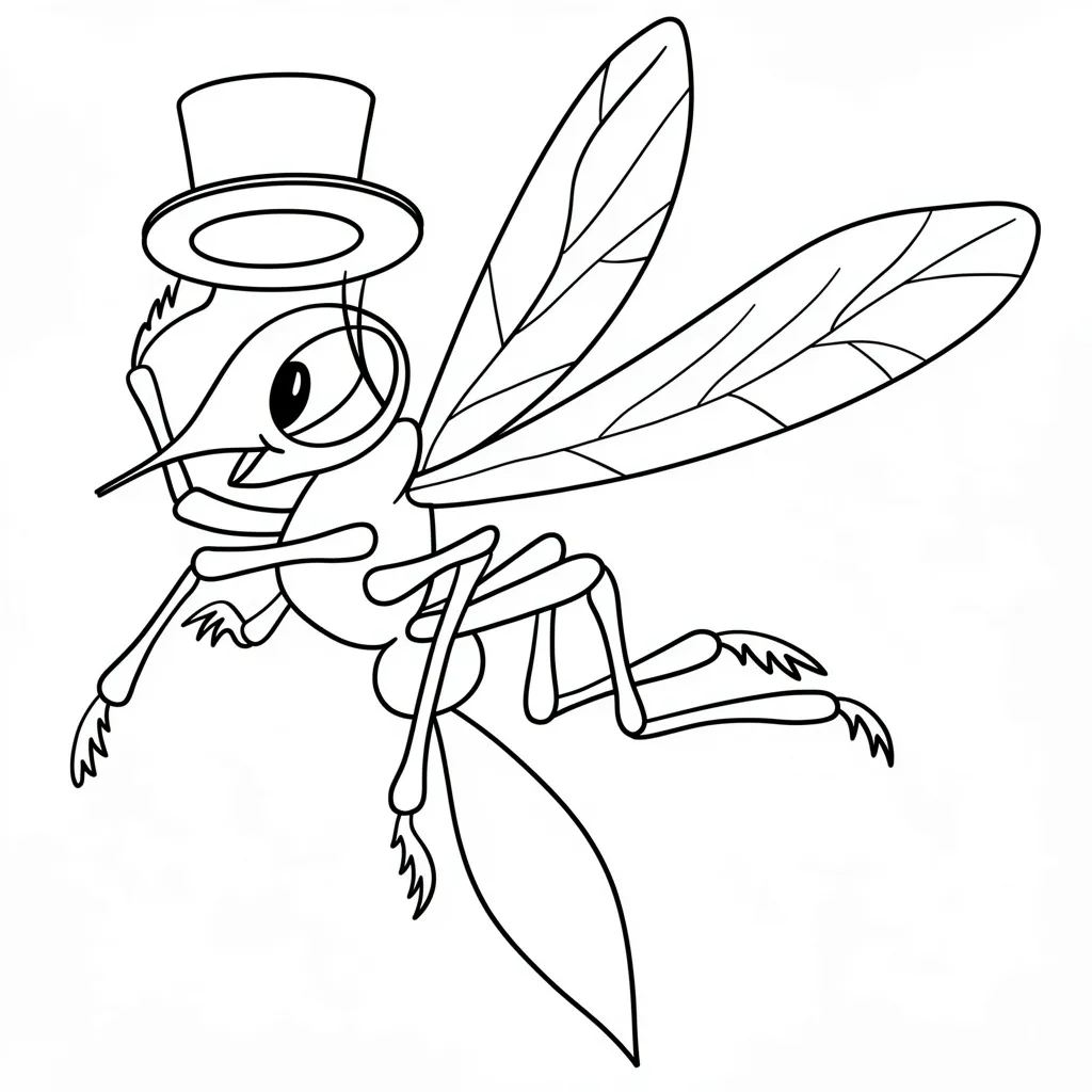 Раскраска – Комар