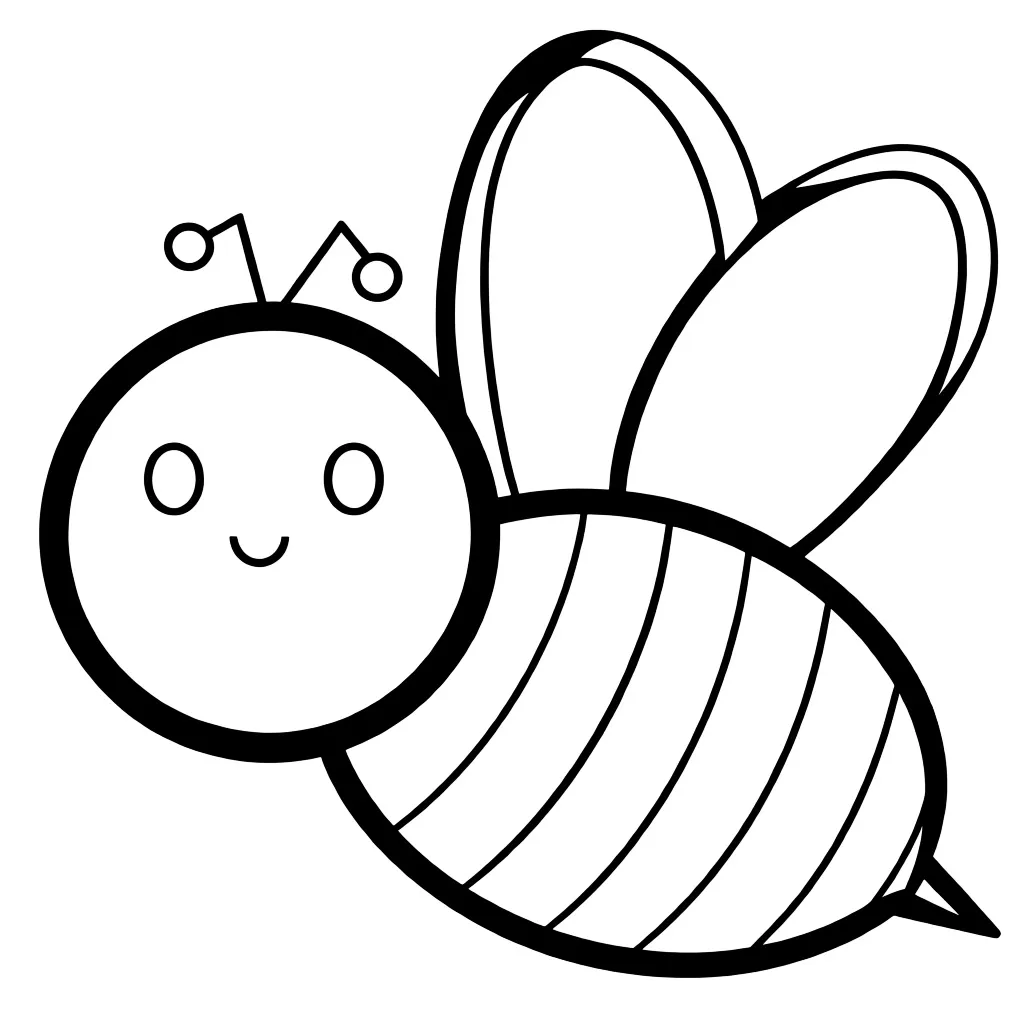 Раскраска – Красивая пчелка