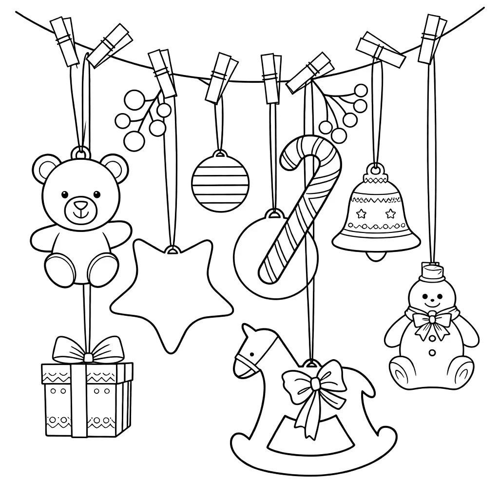 Раскраска – Красивые игрушки