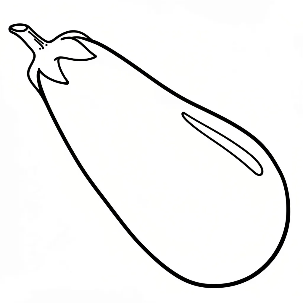 Раскраска – Красивый баклажан