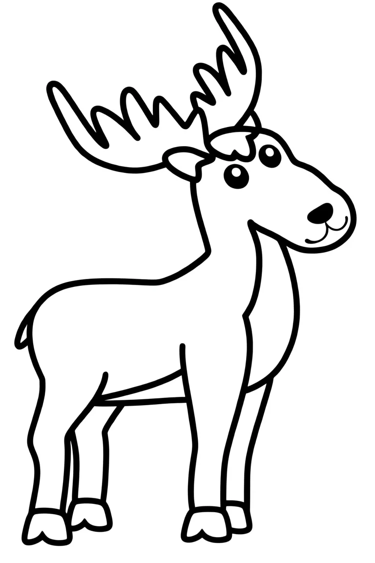 Раскраска – Красивый лось
