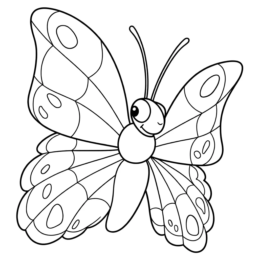 Раскраска – Красивый мотылек