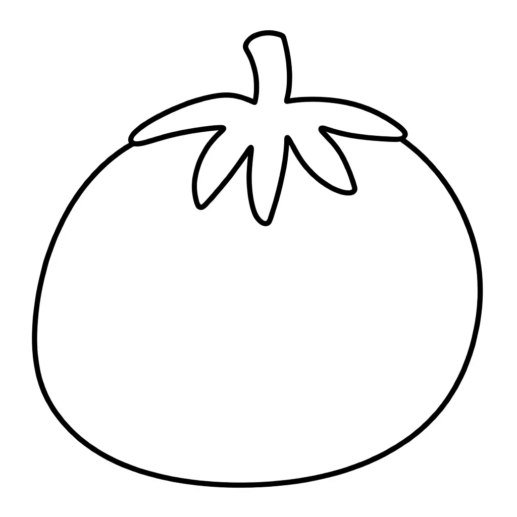 Раскраска – Красивый томат