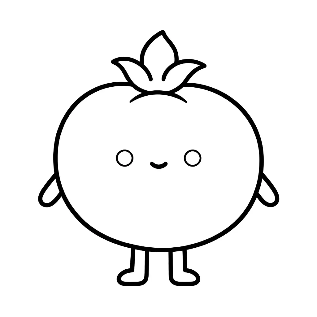 Раскраска – Краснокожий помидор