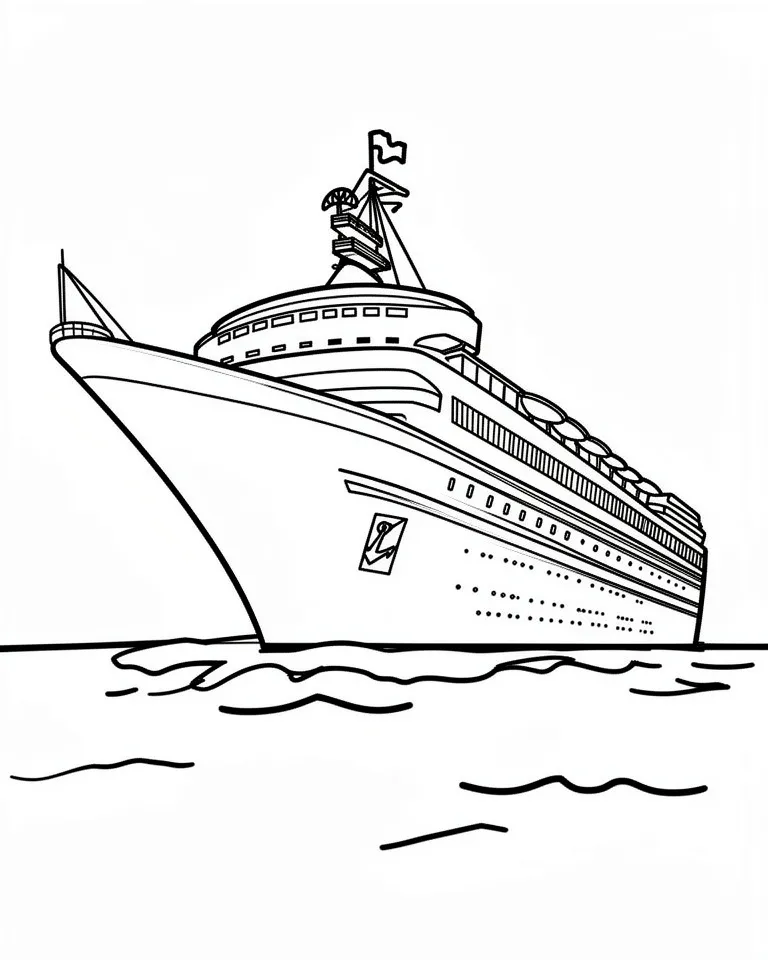 Раскраска – Круизный лайнер