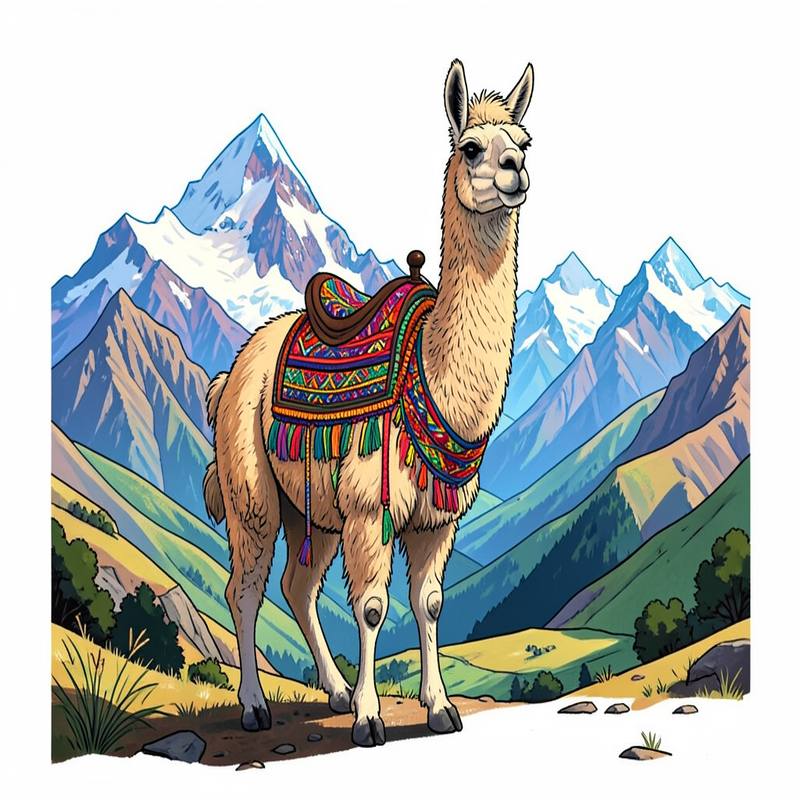 Раскраски – Лама