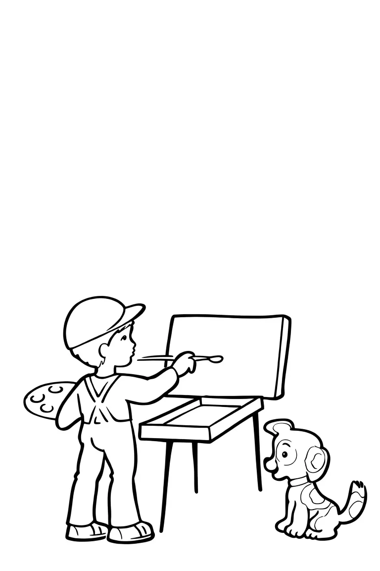 Раскраска – Летний пейзаж