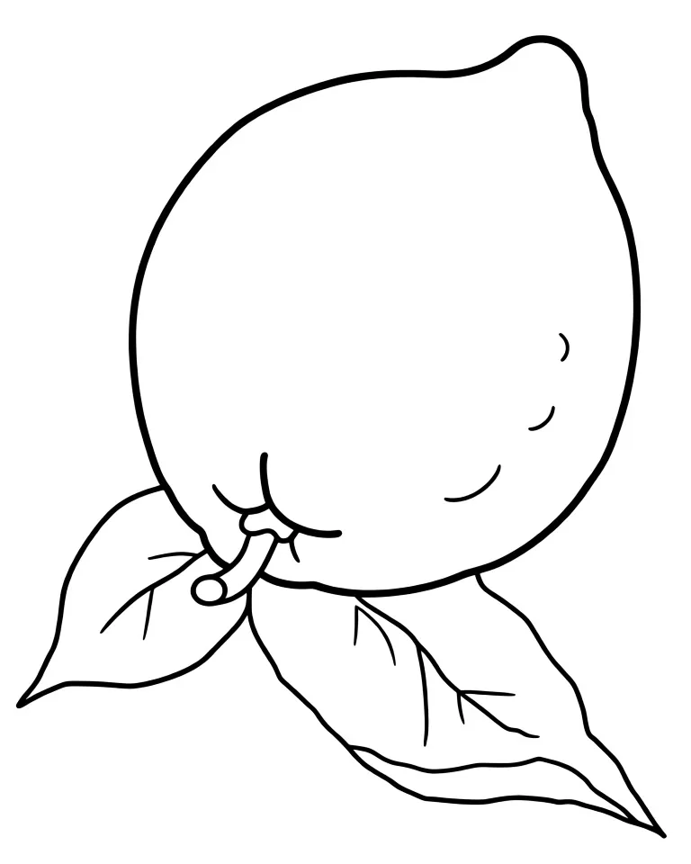 Раскраска – Лимон с толстой шкуркой