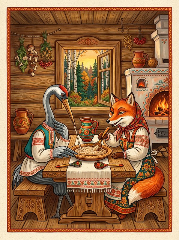 Лиса и журавль