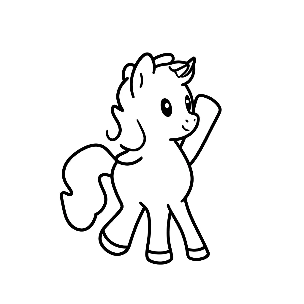 Раскраска – Маленькая лошадка
