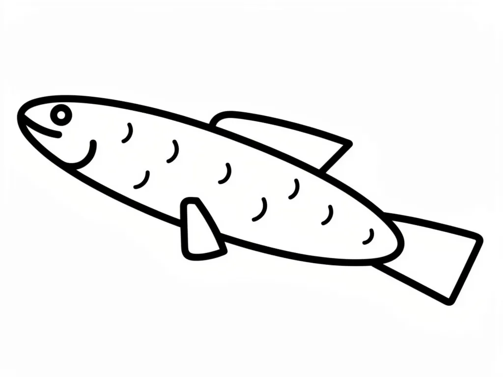 Раскраска – Маленькая мойва