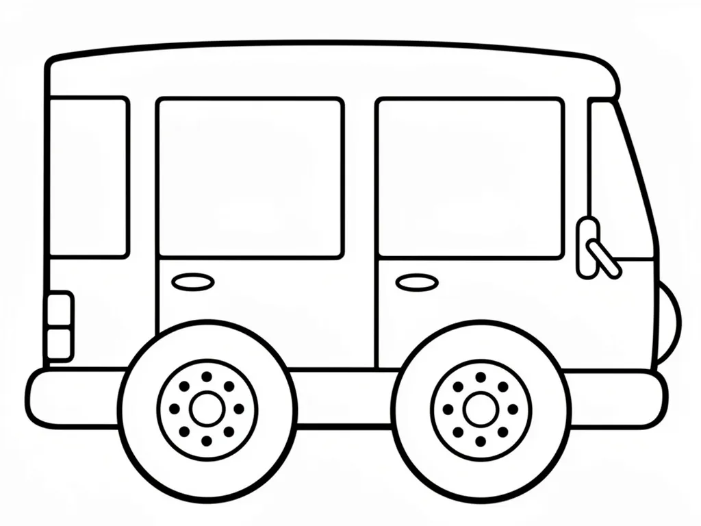Раскраска – Маленький автобус
