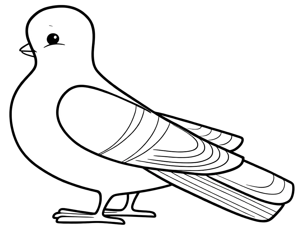 Раскраска – Маленький голубь