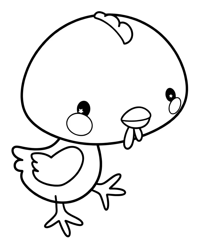 Раскраска – Маленький индюшонок