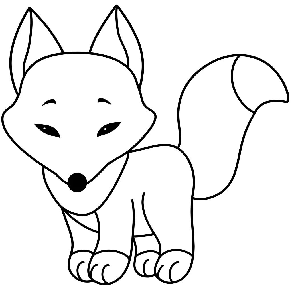 Раскраска – Малышка лиса