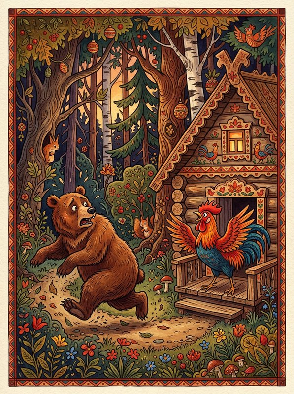 Медведь и петух