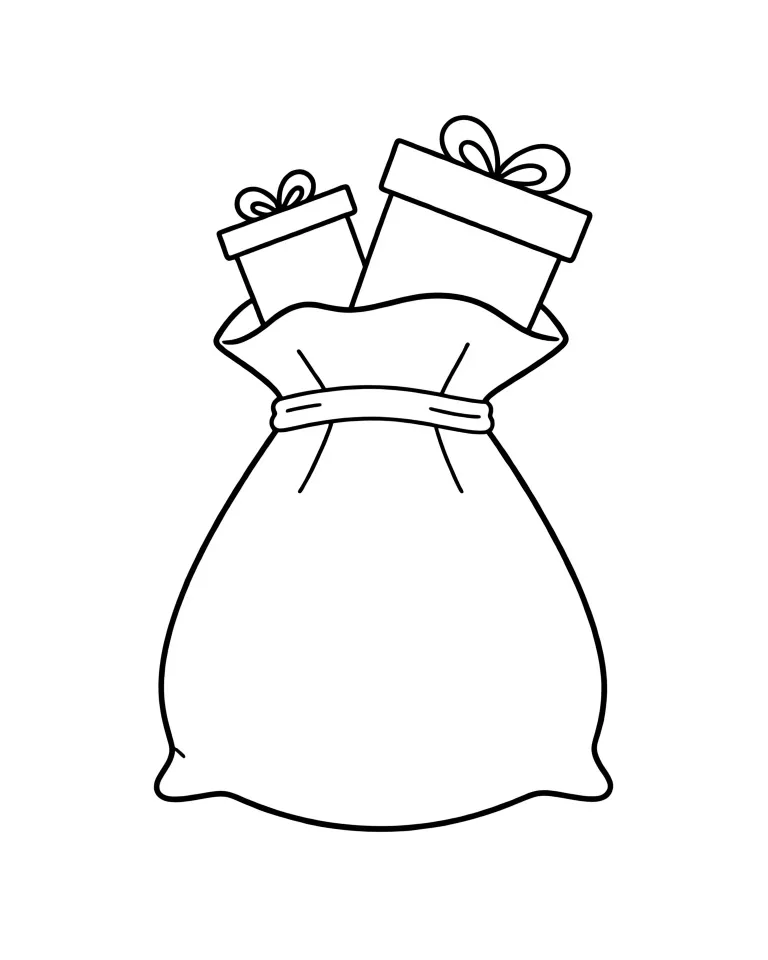 Раскраска – Мешок подарков